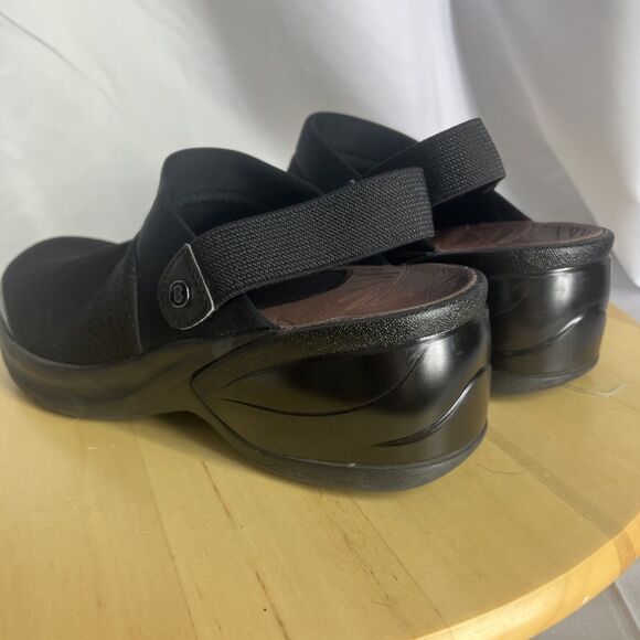 Bzees Shoes Womens 9M Kitty Slingback Clogs Black Round Toe Comfort Wedge - Picture 5 of 13